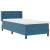 Pat cu arcuri cu headboard Albastru închis 200 x 90 cm Catifea GartenMobel Dekor