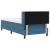 Pat cu arcuri cu headboard Albastru închis 200 x 90 cm Catifea GartenMobel Dekor