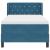 Pat cu arcuri cu headboard Albastru închis 200 x 90 cm Catifea GartenMobel Dekor