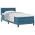 Pat cu arcuri cu headboard Albastru închis 200 x 90 cm Catifea GartenMobel Dekor
