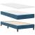 Pat cu arcuri cu headboard Albastru închis 200 x 90 cm Catifea GartenMobel Dekor