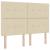 Pat cu arcuri cu saltea cu headboard Crem 190 x 140 cm țesătură GartenMobel Dekor