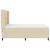 Pat cu arcuri cu saltea cu headboard Crem 190 x 140 cm țesătură GartenMobel Dekor