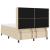 Pat cu arcuri cu saltea cu headboard Crem 190 x 140 cm țesătură GartenMobel Dekor