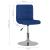 Scaun de bar pivotant, albastru, material textil GartenMobel Dekor