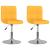 Scaune de bucătărie pivotante, 2 buc., galben, textil GartenMobel Dekor