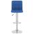 Scaun de bar, albastru, material textil GartenMobel Dekor
