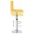 Scaune de bar, 2 buc., galben muștar, material textil GartenMobel Dekor