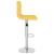 Scaune de bar, 2 buc., galben muștar, material textil GartenMobel Dekor