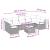 Set de canapea 8 pcs Gri poliratan GartenMobel Dekor