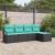 Set de canapea 5 pcs Negru poliratan GartenMobel Dekor