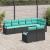 Set de canapea 8 pcs Negru poliratan GartenMobel Dekor