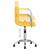 Scaun de birou pivotant, galben muștar, material textil GartenMobel Dekor
