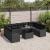 Set de canapele pentru grădină 10 pcs Negru Rattan poli GartenMobel Dekor