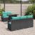 Set de canapele pentru grădină cu pernă 6 pcs Negru și Albastru GartenMobel Dekor