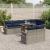 Set de canapele pentru grădină 9 pcs Gri și albastru marin GartenMobel Dekor