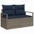 Set de canapele pentru grădină 9 pcs Gri și albastru marin GartenMobel Dekor