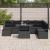 Set de canapele pentru grădină cu pernă 9 pcs Negru GartenMobel Dekor