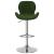 Scaune de bar, 2 buc., verde închis, catifea GartenMobel Dekor