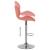 Scaune de bar, 2 buc., roz, catifea GartenMobel Dekor