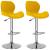 Scaune de bar, 2 buc., galben muștar, catifea GartenMobel Dekor