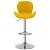 Scaune de bar, 2 buc., galben muștar, catifea GartenMobel Dekor