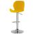 Scaune de bar, 2 buc., galben muștar, catifea GartenMobel Dekor