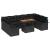 Set de canapele pentru grădină cu pernă 10 pcs Negru GartenMobel Dekor