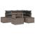 Set de masă pentru grădină cu pernă 5 pcs Gri și Brown GartenMobel Dekor