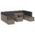 Set de masă pentru grădină cu pernă 10 pcs Gri și Brown GartenMobel Dekor