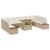 Set de masă pentru grădină cu pernă 11 pcs Bej și crem GartenMobel Dekor