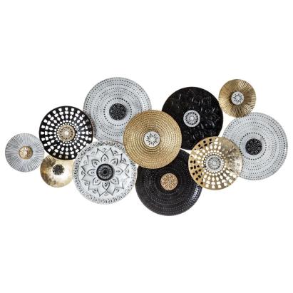 Decoratiune de perete Atmosphera Ivo din metal multicolor, 134x68 cm