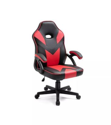 Scaun de birou gaming Mirpol Pixel, ergonomic, negru-roșu, reglabil