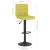 Scaune de bar, 2 buc., verde, material textil GartenMobel Dekor