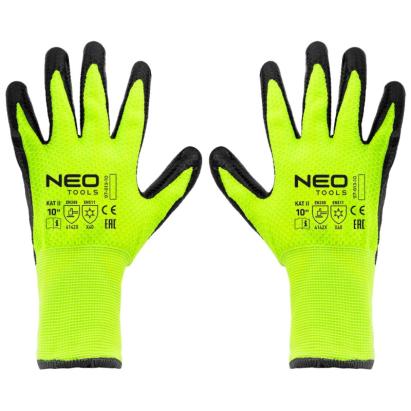 Manusi de lucru din nailon acoperit cu latex, 4142X, marimea 10 NEO TOOLS 97-613-10 HardWork ToolsRange