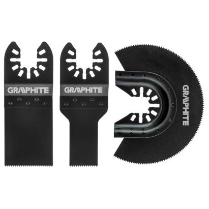 Set accesorii taiere lemn pentru multifunctional cu vibratii 3 buc. GRAPHITE 56H070 HardWork ToolsRange