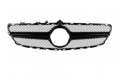 Grilă de tip A crom/negru, potrivită pentru Mercedes CLS C218 2015-2018, cu orificiu pentru cameră Performance AutoTuning