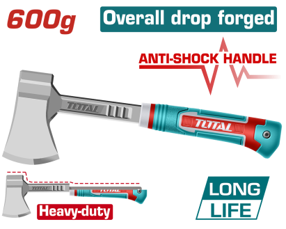 Toporișcă TOTAL 600 g cu mâner anti-șoc și cap forjat integral