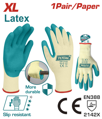 Mănuși de protecție TOTAL din latex și material textil, mărimea XL