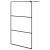 Paravan de duș walk-in negru 115x195 cm sticlă ESG transparentă GartenMobel Dekor