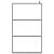 Paravan de duș walk-in negru 115x195 cm sticlă ESG transparentă GartenMobel Dekor