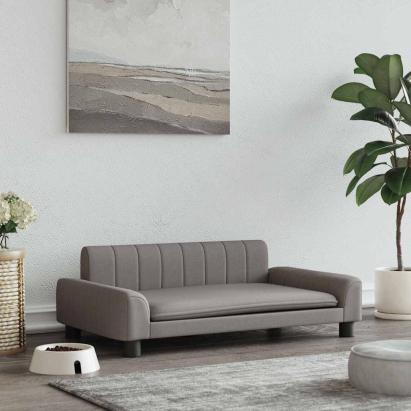 Pat de câini, taupe, 90x53x30 cm, material textil GartenMobel Dekor