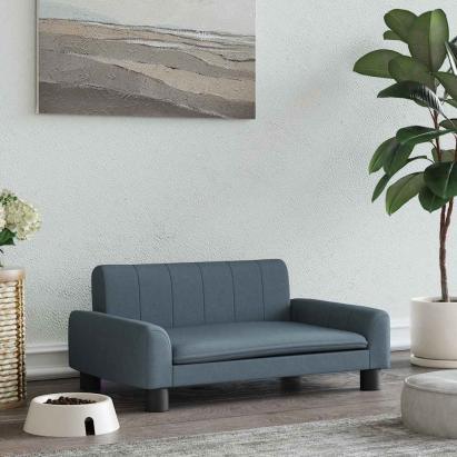 Pat de câini, gri închis, 70x45x30 cm, material textil GartenMobel Dekor