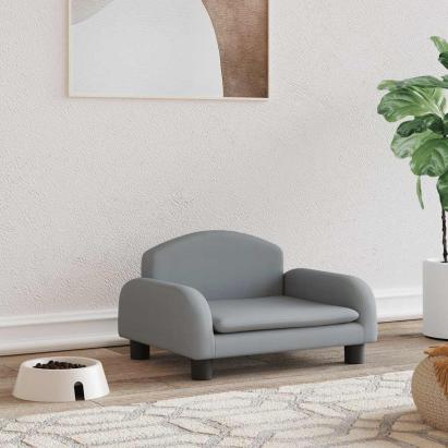 Pat de câini, gri deschis, 50x40x30 cm, material textil GartenMobel Dekor