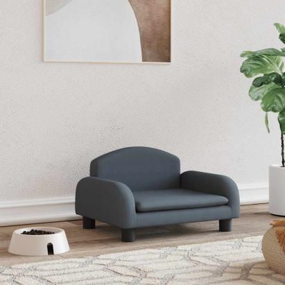 Pat de câini, gri închis, 50x40x30 cm, material textil GartenMobel Dekor