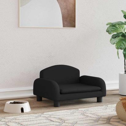 Pat de câini, negru, 50x40x30 cm, textil GartenMobel Dekor