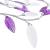 Lustră cu brațe tip frunze cristal acrilic violet 5 becuri E14  GartenMobel Dekor