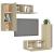 Set de dulapuri TV, 4 piese, stejar sonoma, lemn prelucrat GartenMobel Dekor