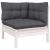 Set mobilier grădină cu perne, 4 piese, alb, lemn de pin GartenMobel Dekor