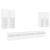 Set comode TV de perete, 7 piese, cu lumini LED, alb GartenMobel Dekor